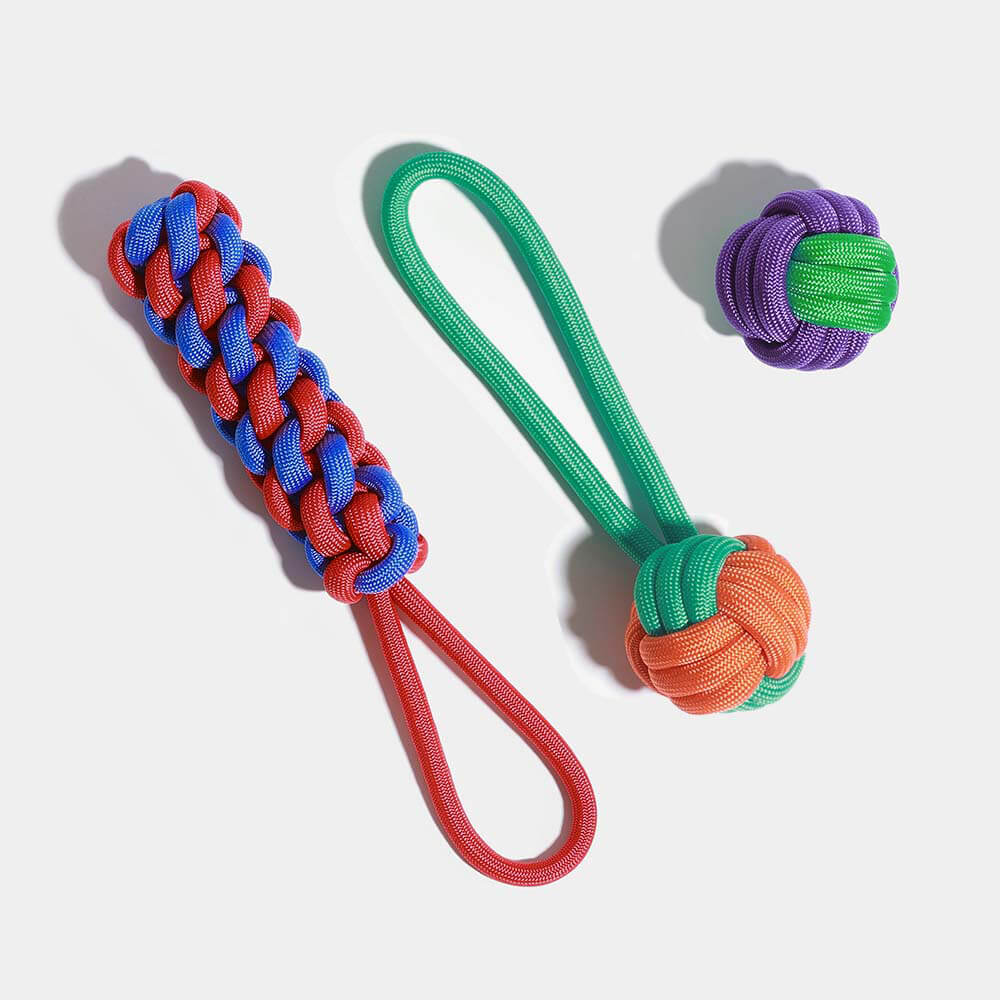 Knots Rope Dog Toy Set - Color Clash - Image 8