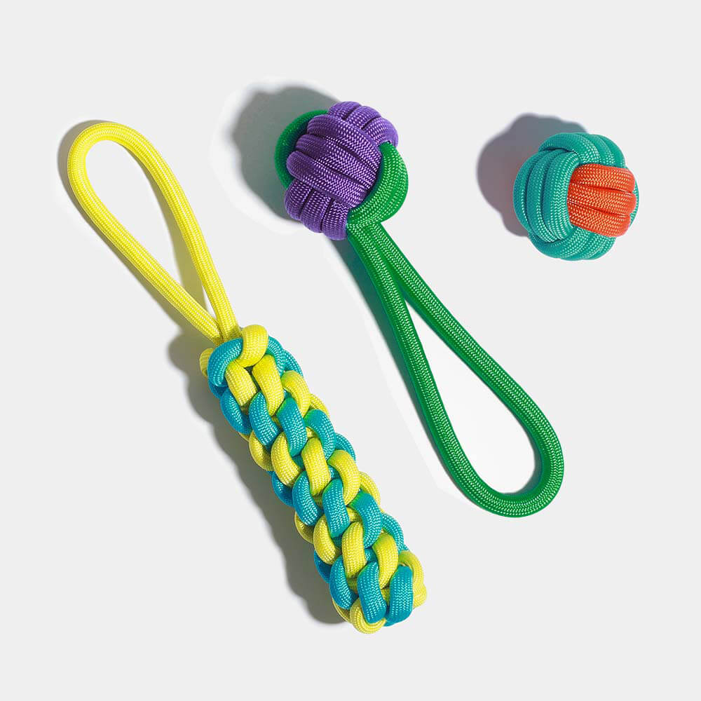 Knots Rope Dog Toy Set - Color Clash - Image 9
