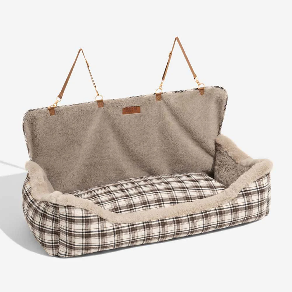 Large Classic Fluffy Booster Dog Car Seat-Keep Secure - Image 12