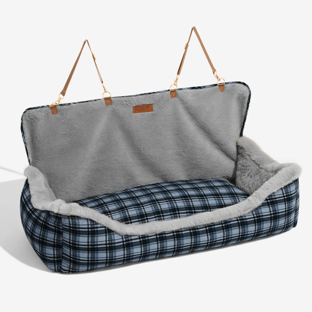 Large Classic Fluffy Booster Dog Car Seat-Keep Secure - Image 14