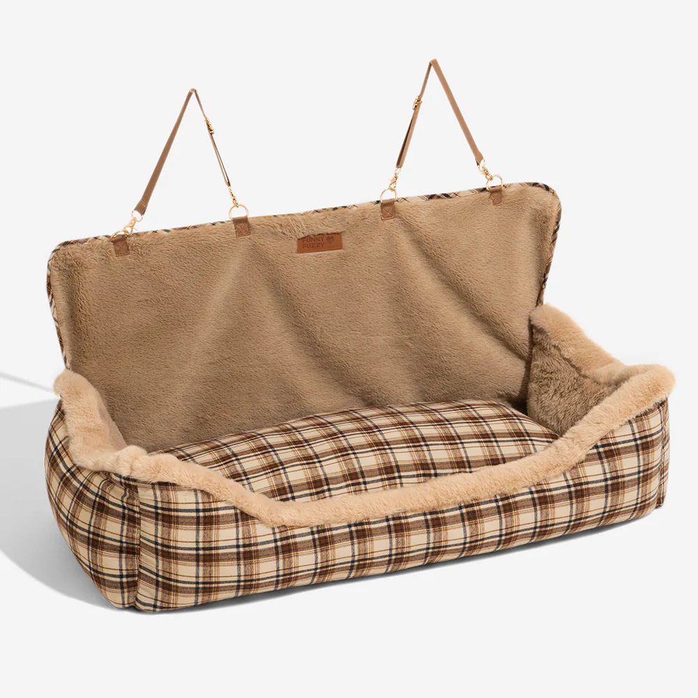 Large Classic Fluffy Booster Dog Car Seat-Keep Secure - Image 15