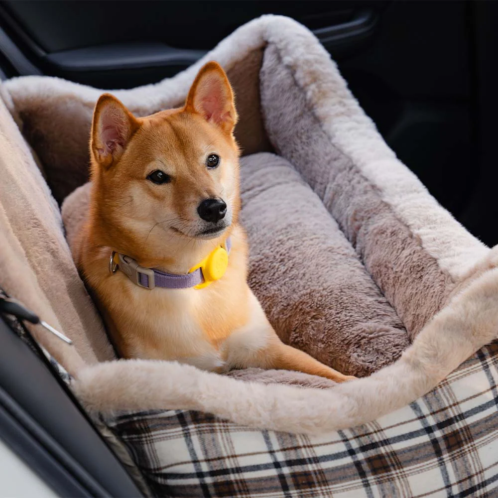 Large Classic Fluffy Booster Dog Car Seat-Keep Secure - Image 5