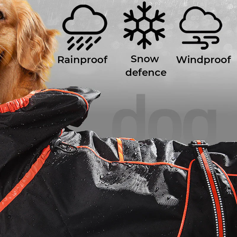 Large Dog Outdoor Jacket Waterproof Adjustable Dog Rain Coat - Image 4