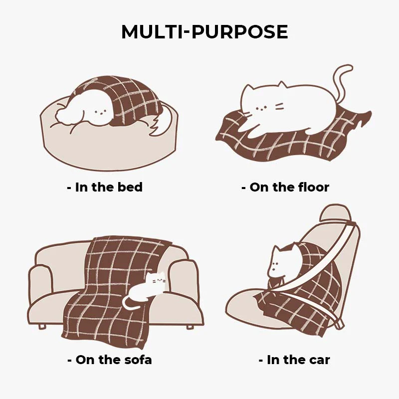 Large Plaid Dog Blanket - Image 5