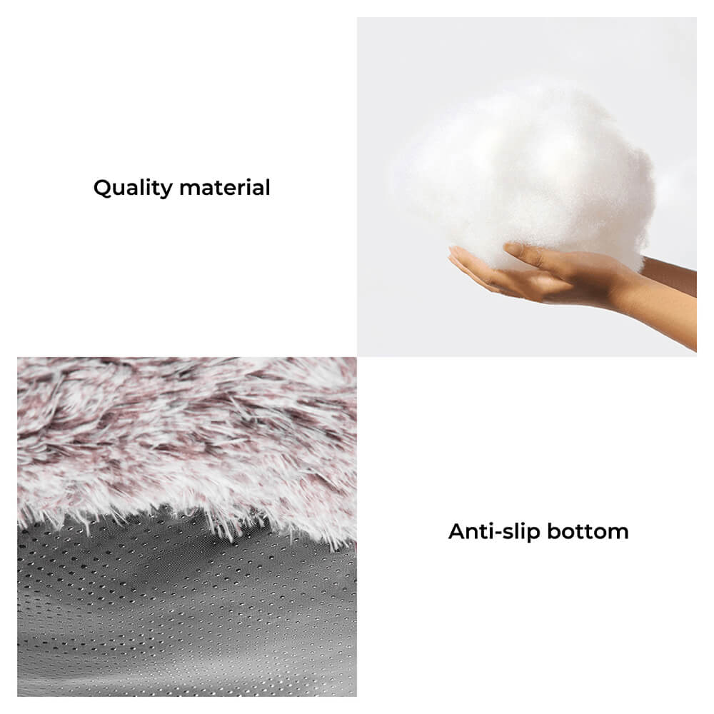 Large Round Dog Bed - Fuzzy Paw - Image 5