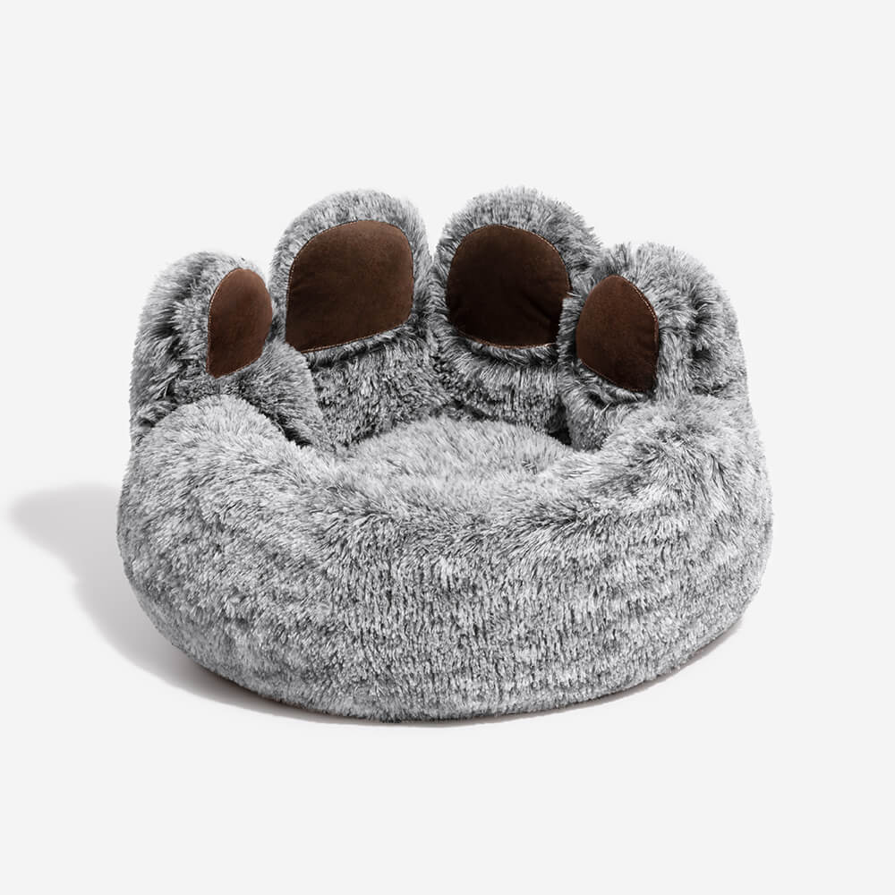 Large Round Dog Bed - Fuzzy Paw - Image 8