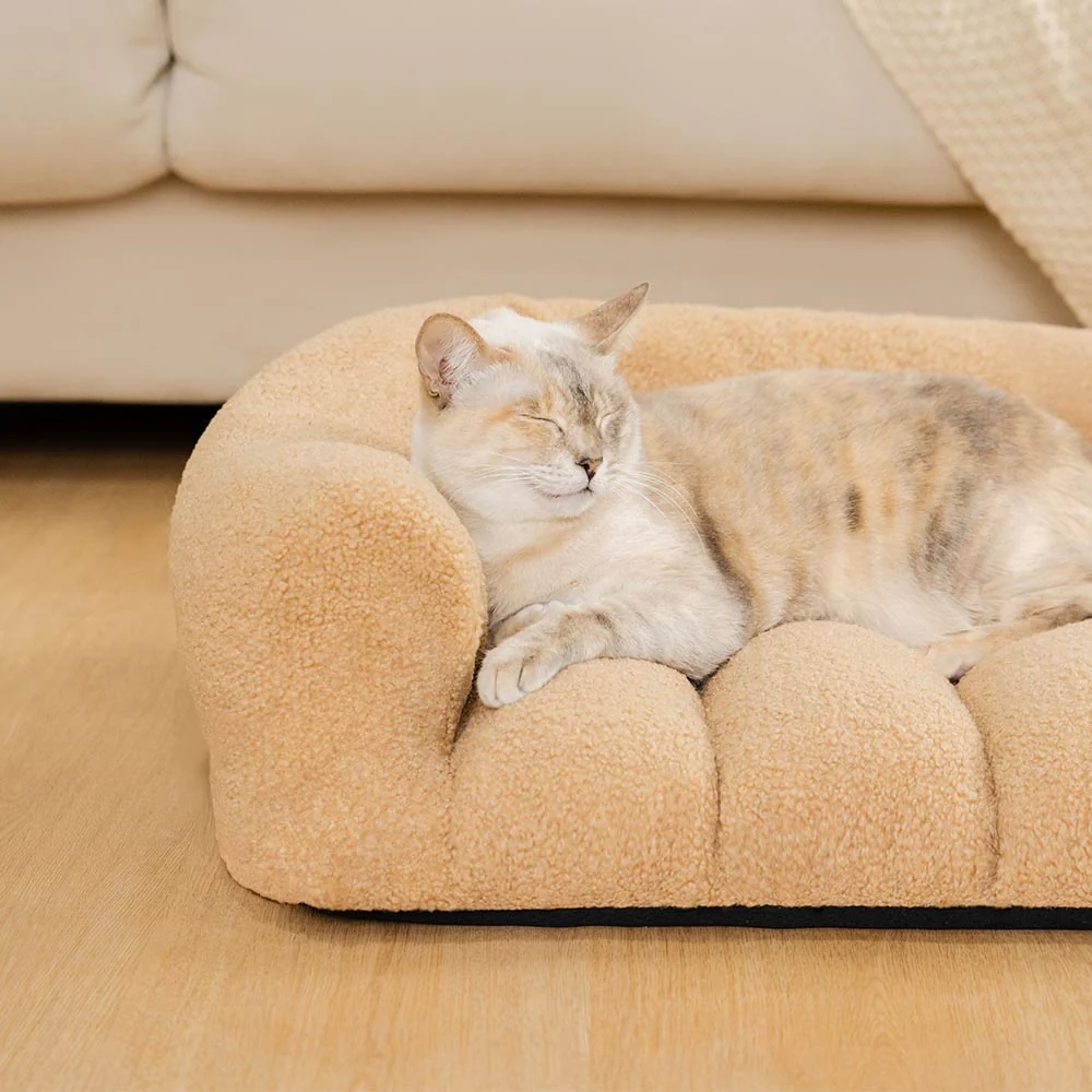 Large Soft Supportive Headrest Orthopedic Cat Bolster Bed - Cloudy Napper - Image 3
