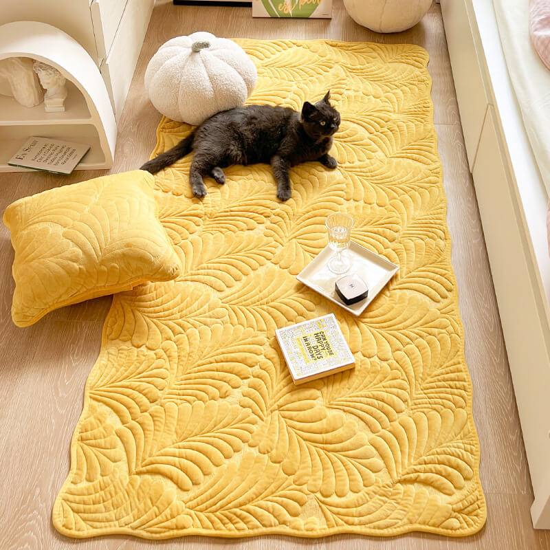 Leaf Cotton Mat Anti-scratch Protective Couch Cover - Image 3