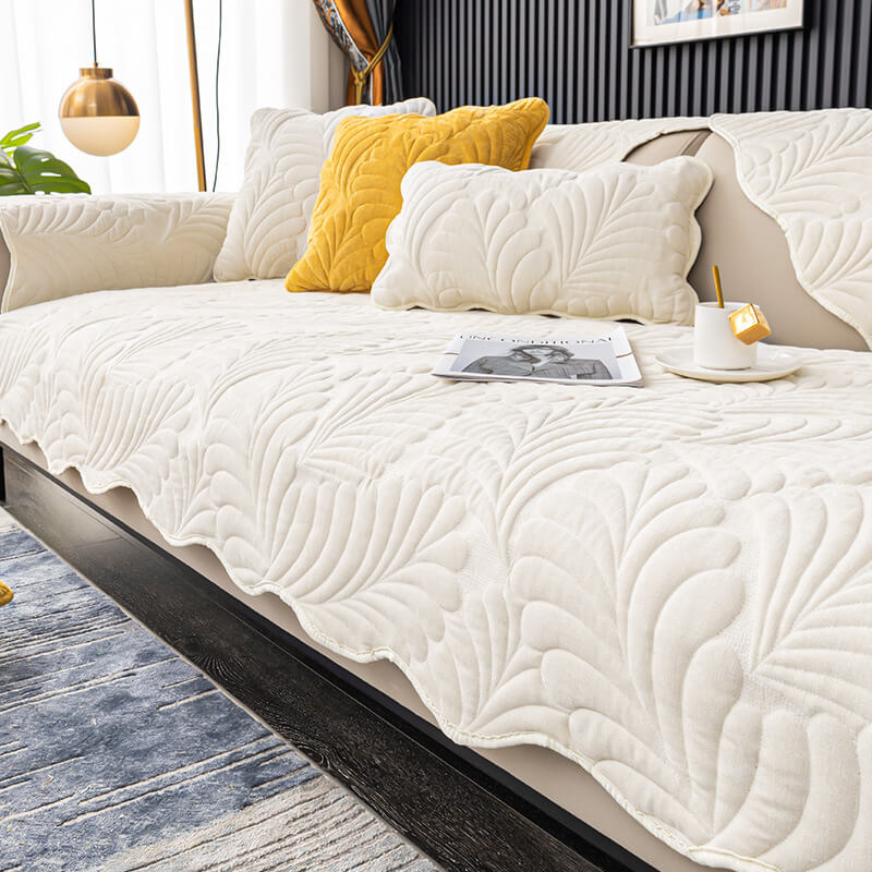 Leaf Cotton Mat Anti-scratch Protective Couch Cover - Image 9