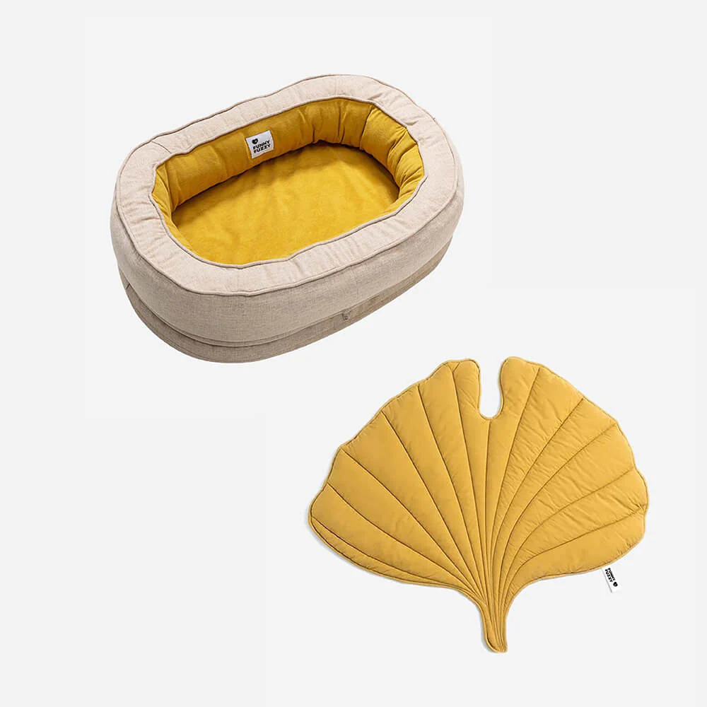 Leaf Shape Dog Blanket With Donut Dog Bed Luxury Dog Gifts - Image 15