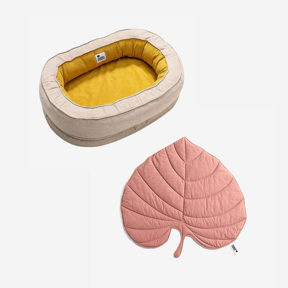 Leaf Shape Dog Blanket With Donut Dog Bed Luxury Dog Gifts - Image 20