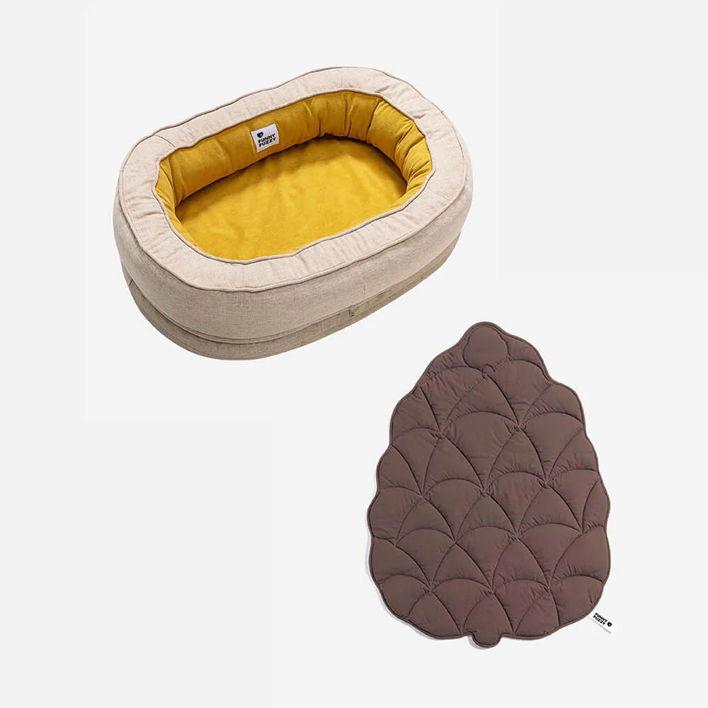 Leaf Shape Dog Blanket With Donut Dog Bed Luxury Dog Gifts - Image 22