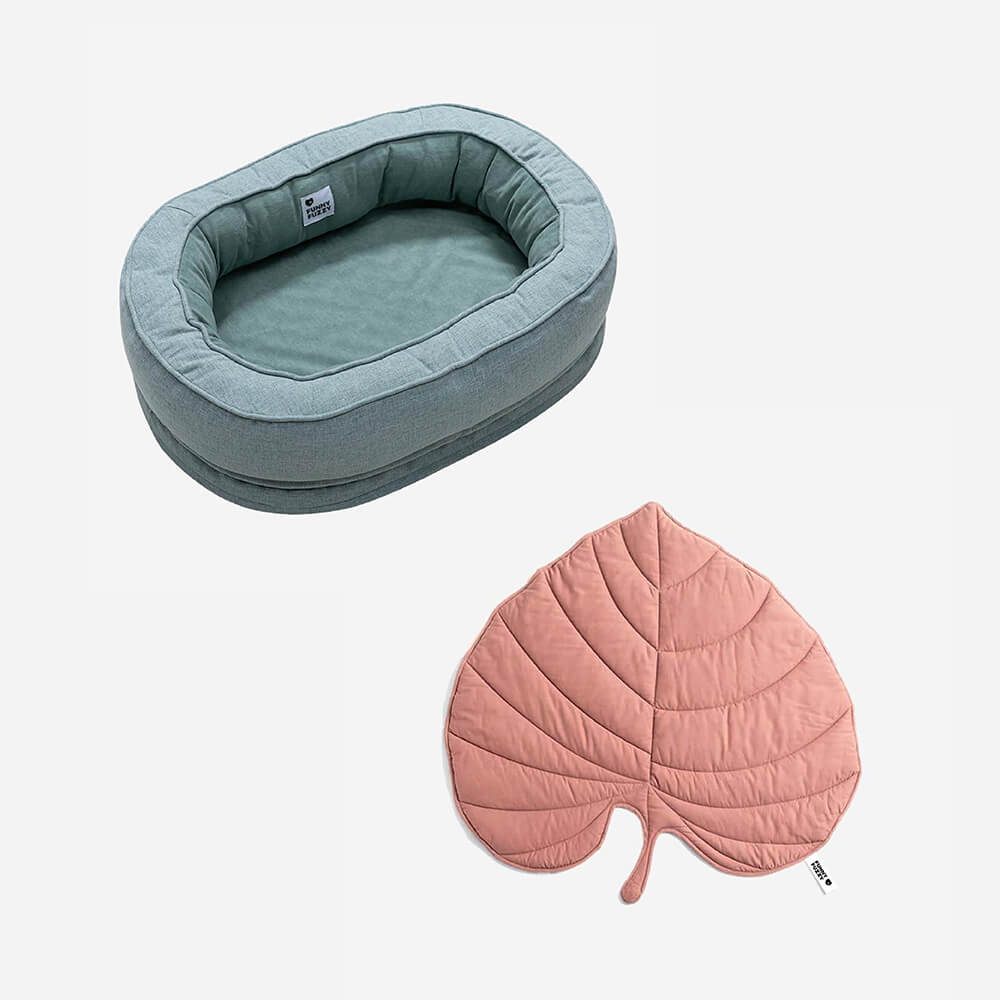 Leaf Shape Dog Blanket With Donut Dog Bed Luxury Dog Gifts - Image 24