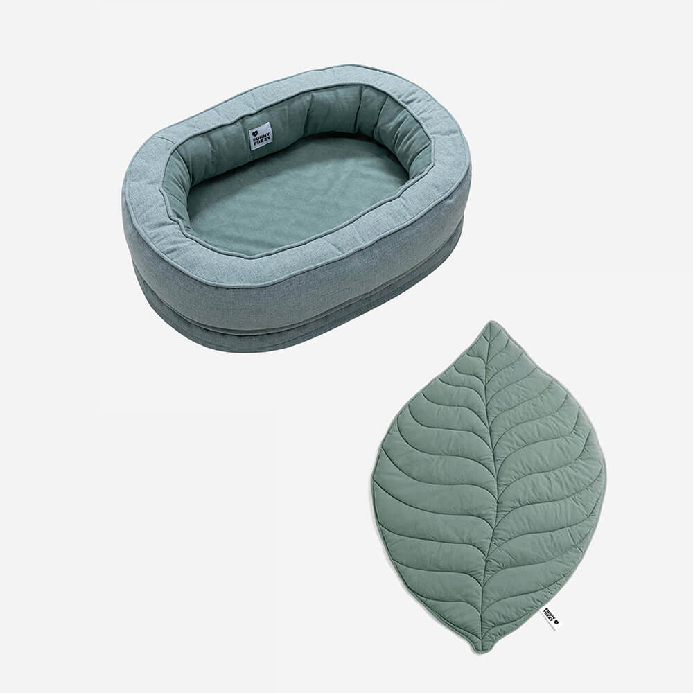 Leaf Shape Dog Blanket With Donut Dog Bed Luxury Dog Gifts - Image 25
