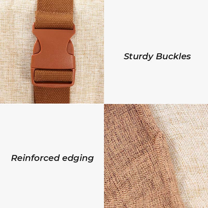 Light Coffee Waterproof Safety Dog Car Seat Bed - Image 5