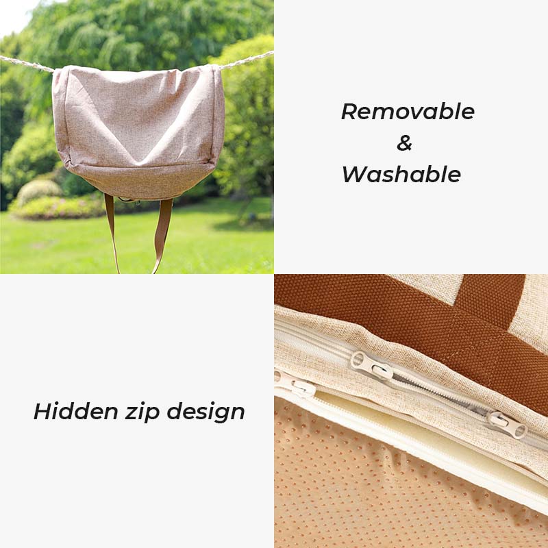 Light Coffee Waterproof Safety Dog Car Seat Bed - Image 6