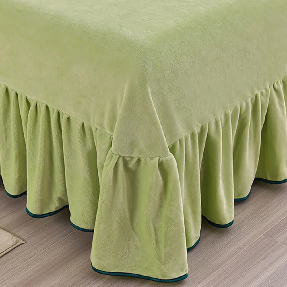 Light Luxury Thickened Milk Fleece Warm Bed Sheet Set - Image 6