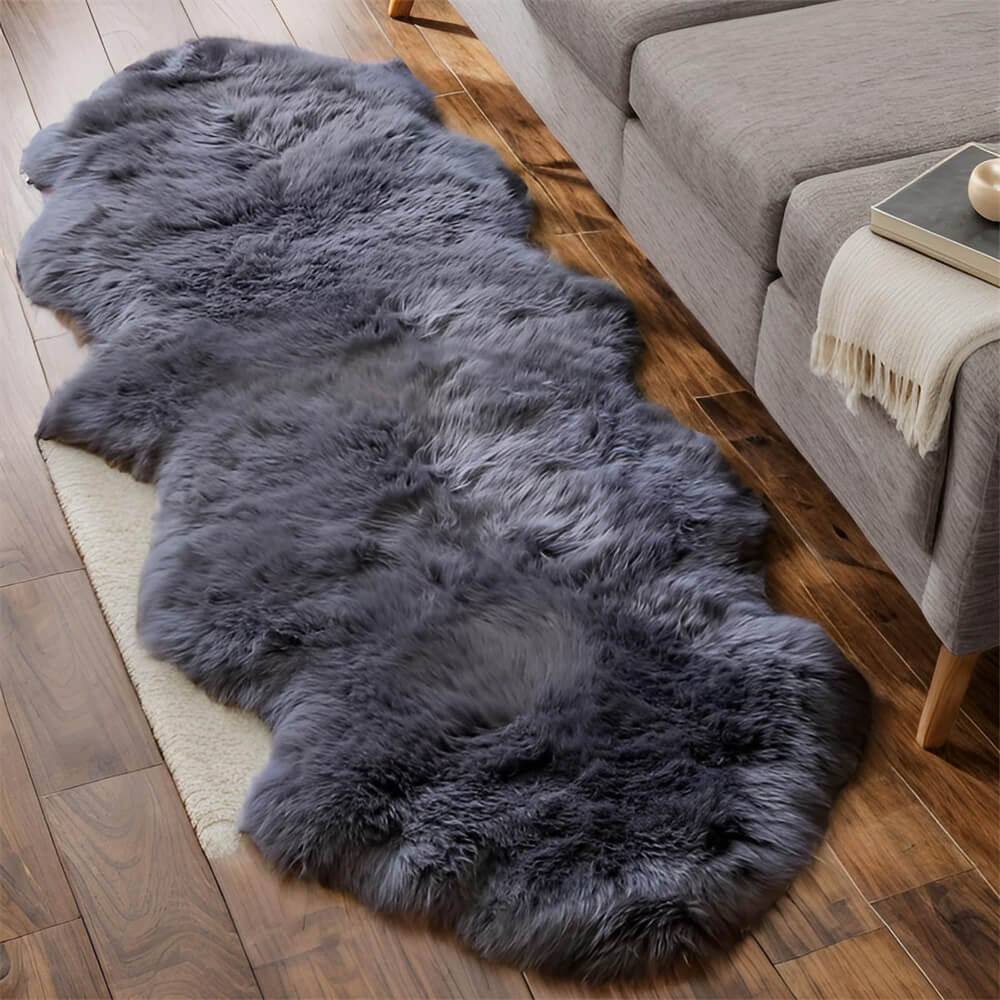 Long Plush Soft Irregular Cashmere Rug – Cozy Comfort for Your Home - Image 3