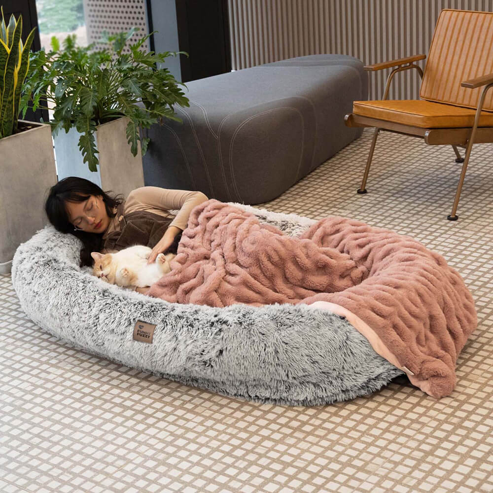 Luxury Super Large Sleep Deeper Oval Bed Human Dog Bed - Image 14