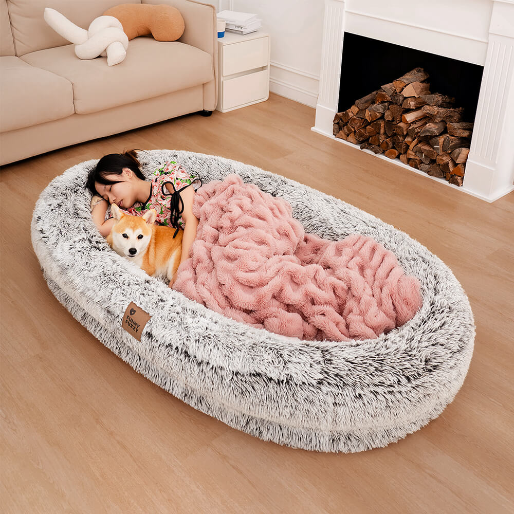 Luxury Super Large Sleep Deeper Oval Bed Human Dog Bed - Image 15