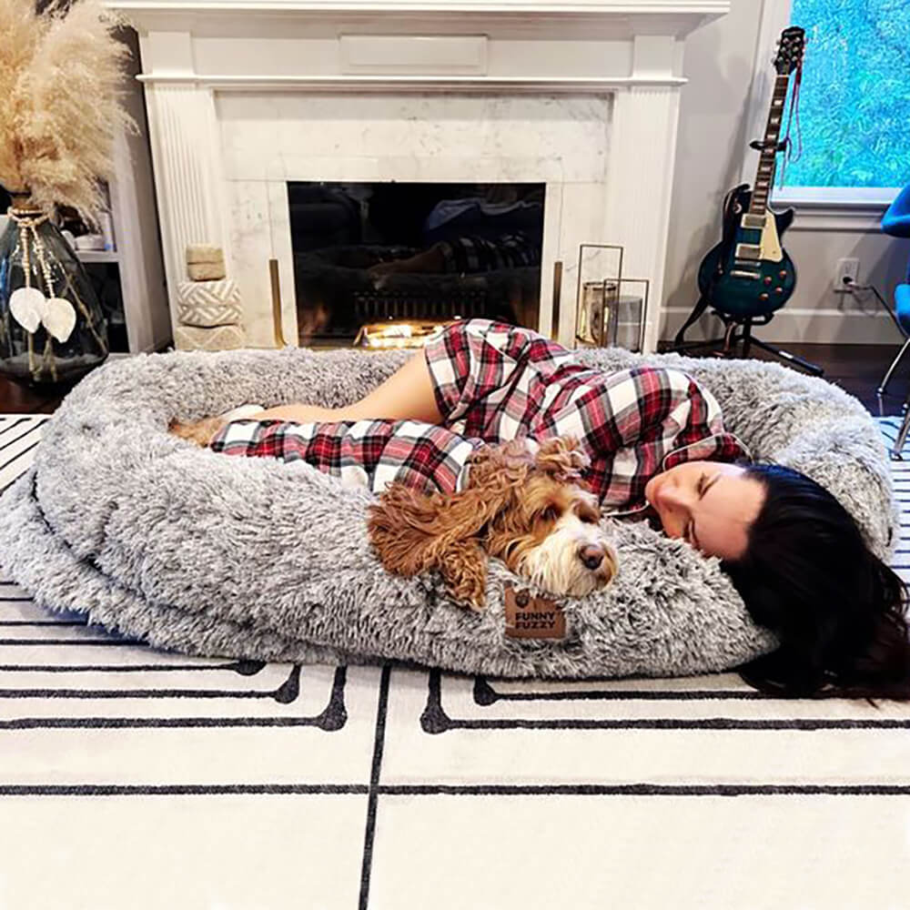 Luxury Super Large Sleep Deeper Oval Bed Human Dog Bed - Image 16