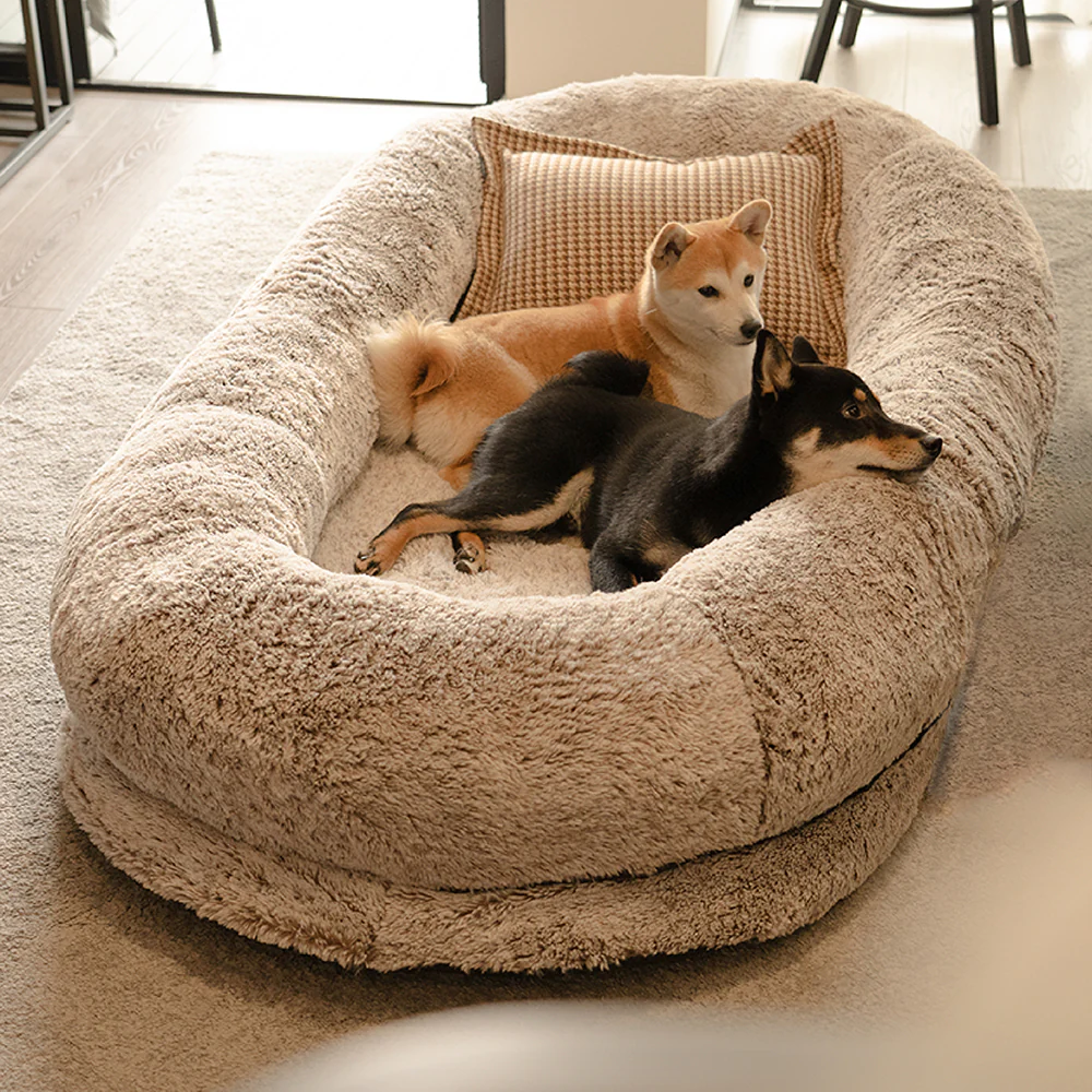 Luxury Super Large Sleep Deeper Oval Bed Human Dog Bed - Image 6