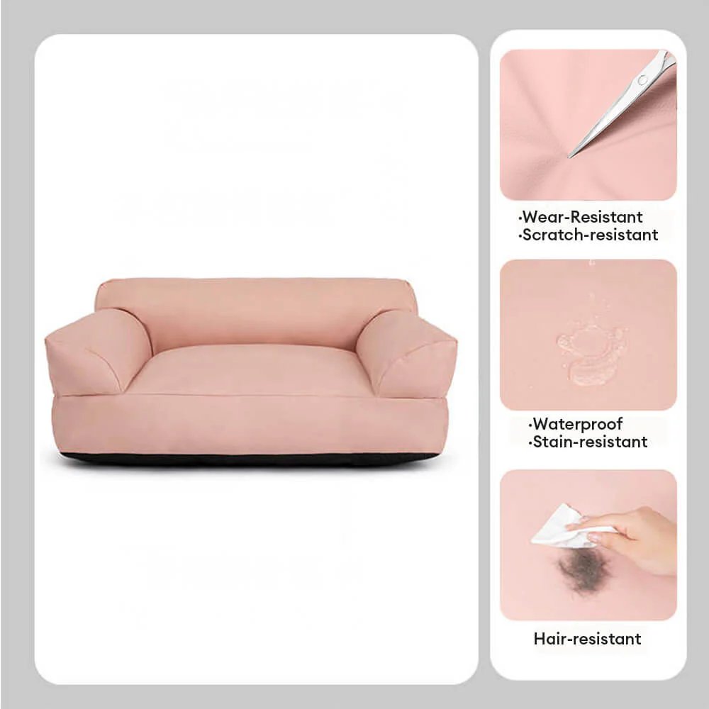 Luxury Waterproof Washable Supportive Bolster Dog & Cat Sofa Bed - Image 3