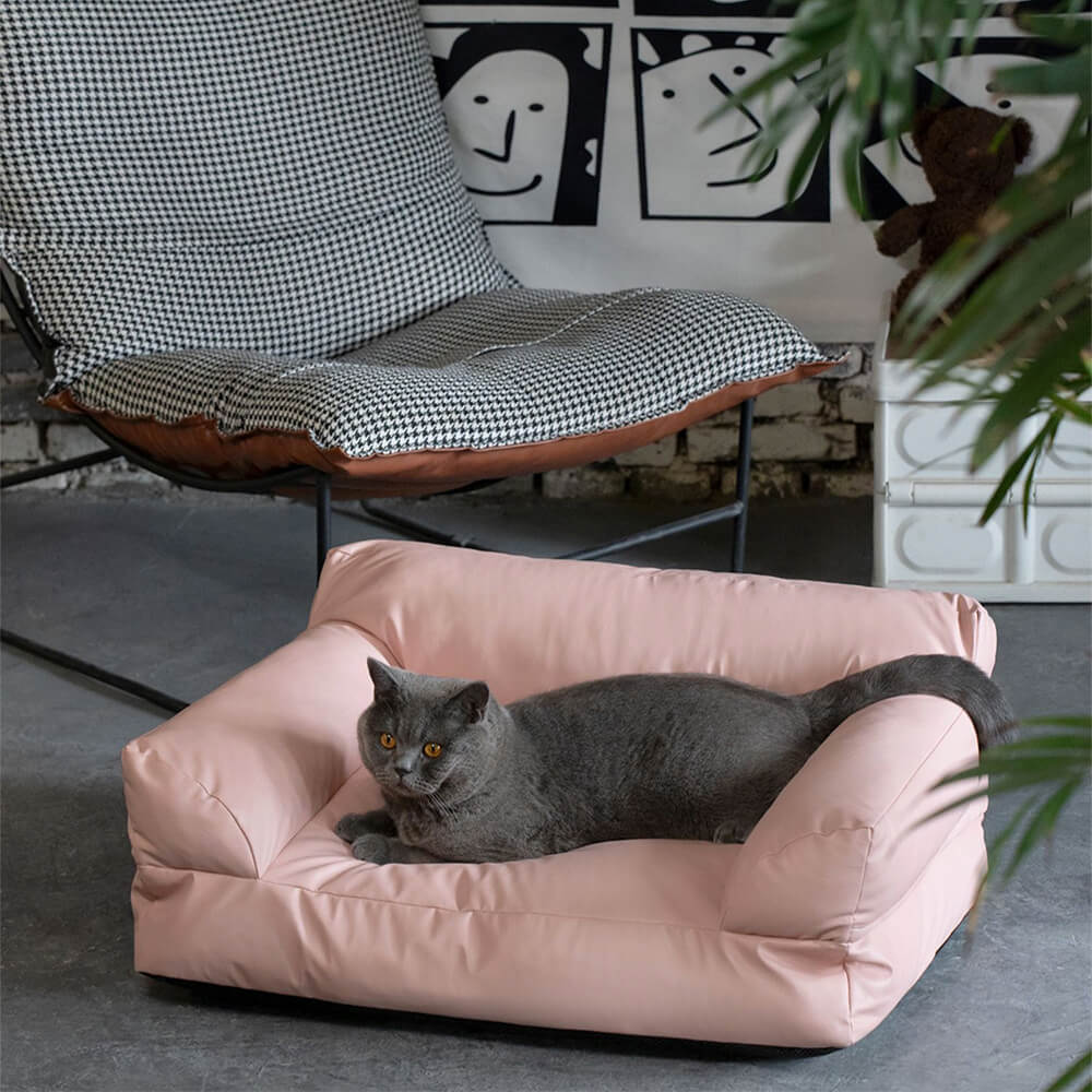 Luxury Waterproof Washable Supportive Bolster Dog & Cat Sofa Bed - Image 6