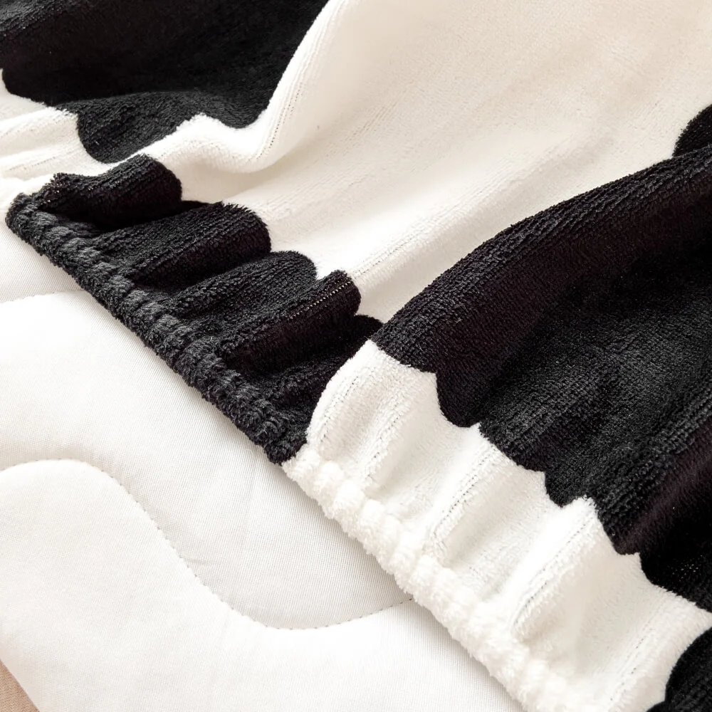 Milk Velvet Checkered Bedding Fitted Sheet Mattress Cover - Image 4