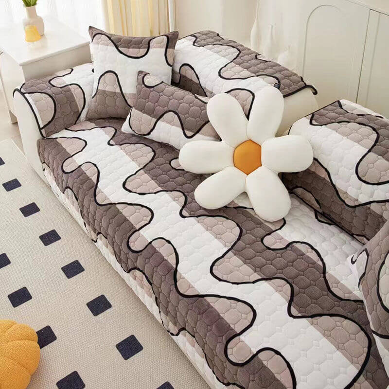 Milk Velvet Sofa Cover Furniture Non-slip Protection Couch Cover - Image 3