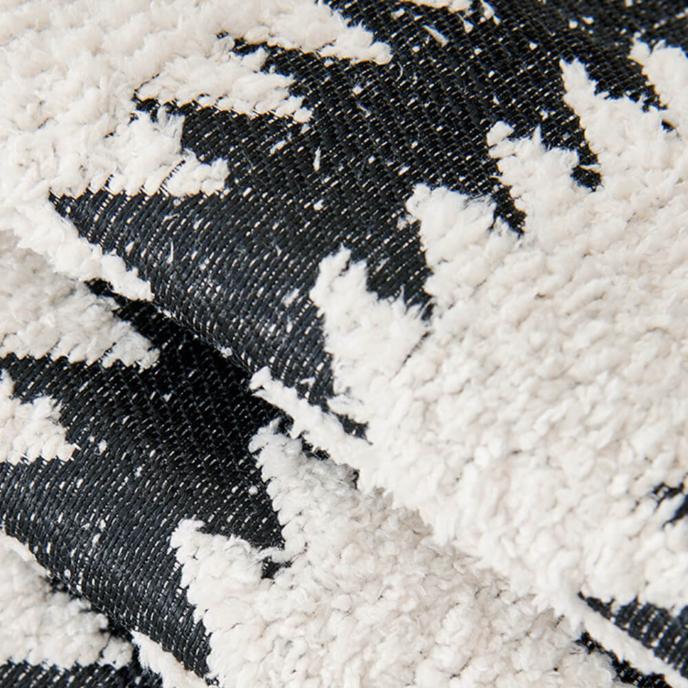 Modern Chevron Stripes Chenille Couch Cover with Wavy Edges - Image 5