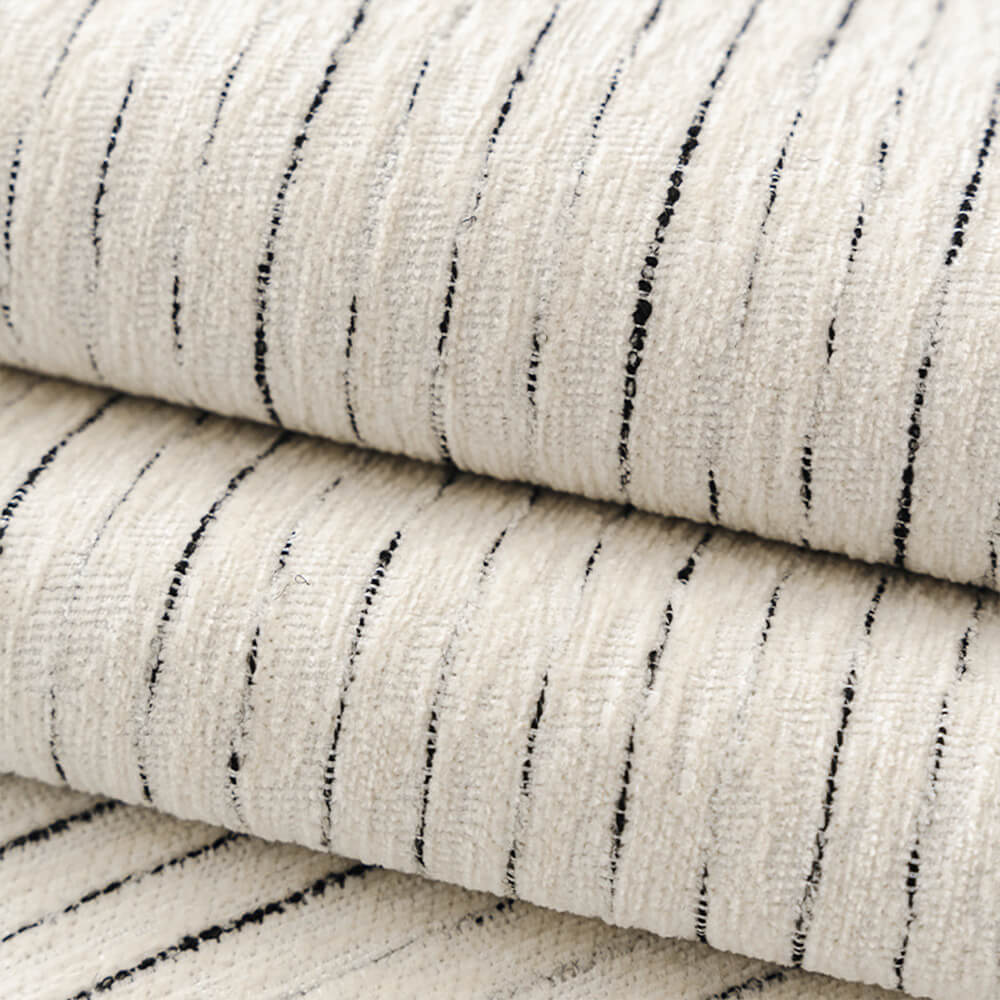 Modern French Striped Chenille Couch Cover - Image 10