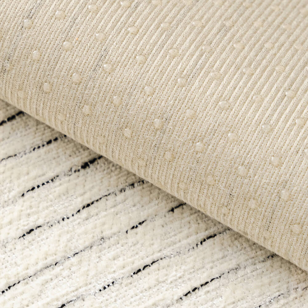 Modern French Striped Chenille Couch Cover - Image 9