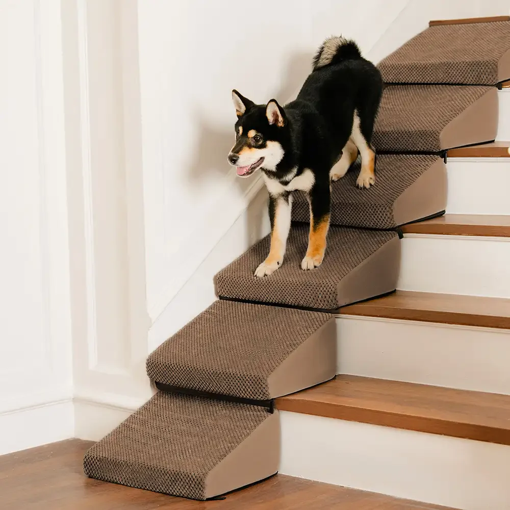 Modular Foam Dog Ramp Stairs for Staircase Stairs with Velcro - Image 16