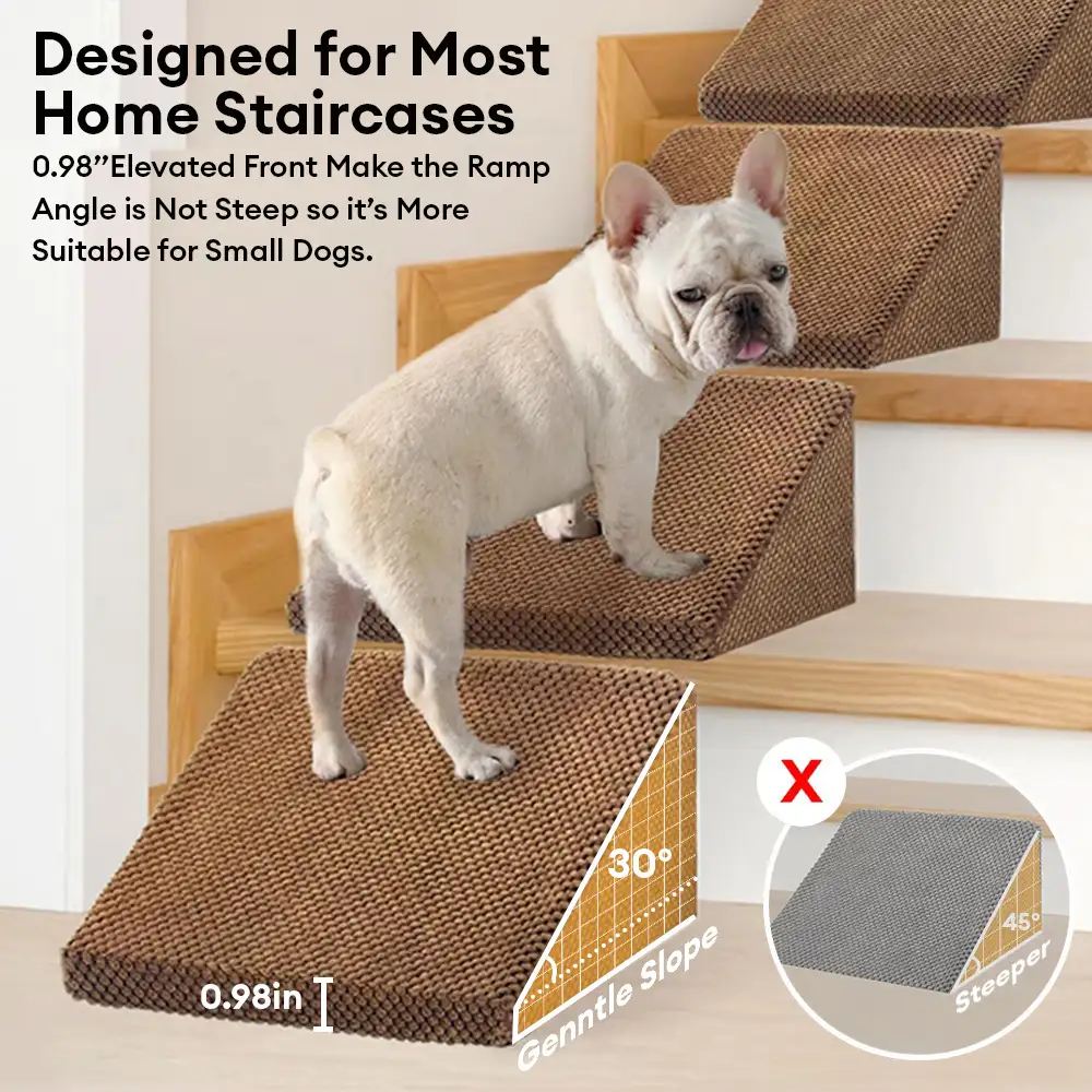 Modular Foam Dog Ramp Stairs for Staircase Stairs with Velcro - Image 3
