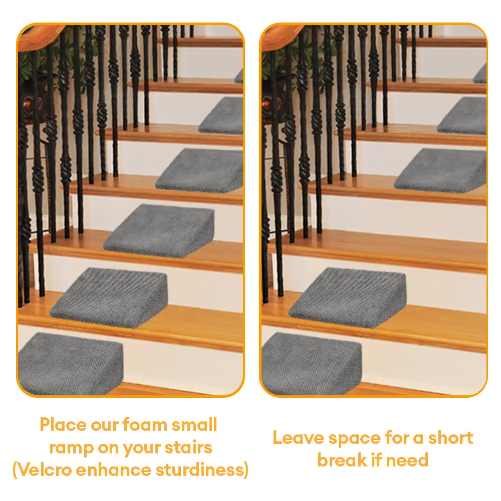 Modular Foam Dog Ramp Stairs for Staircase Stairs with Velcro - Image 9
