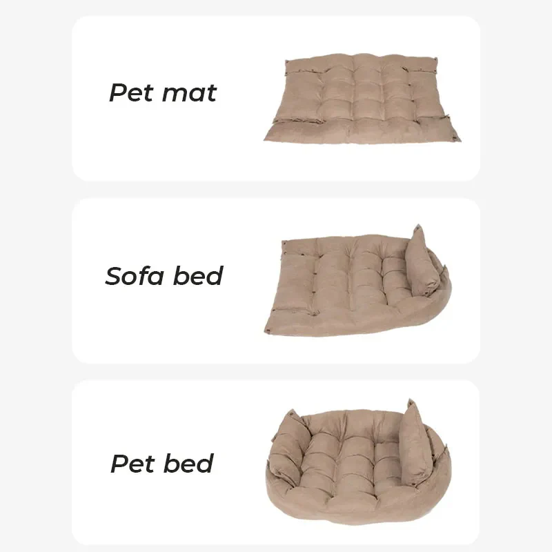 Multifunctional Pet Mat Soft Suede Cat & Dog Bed - Image 9