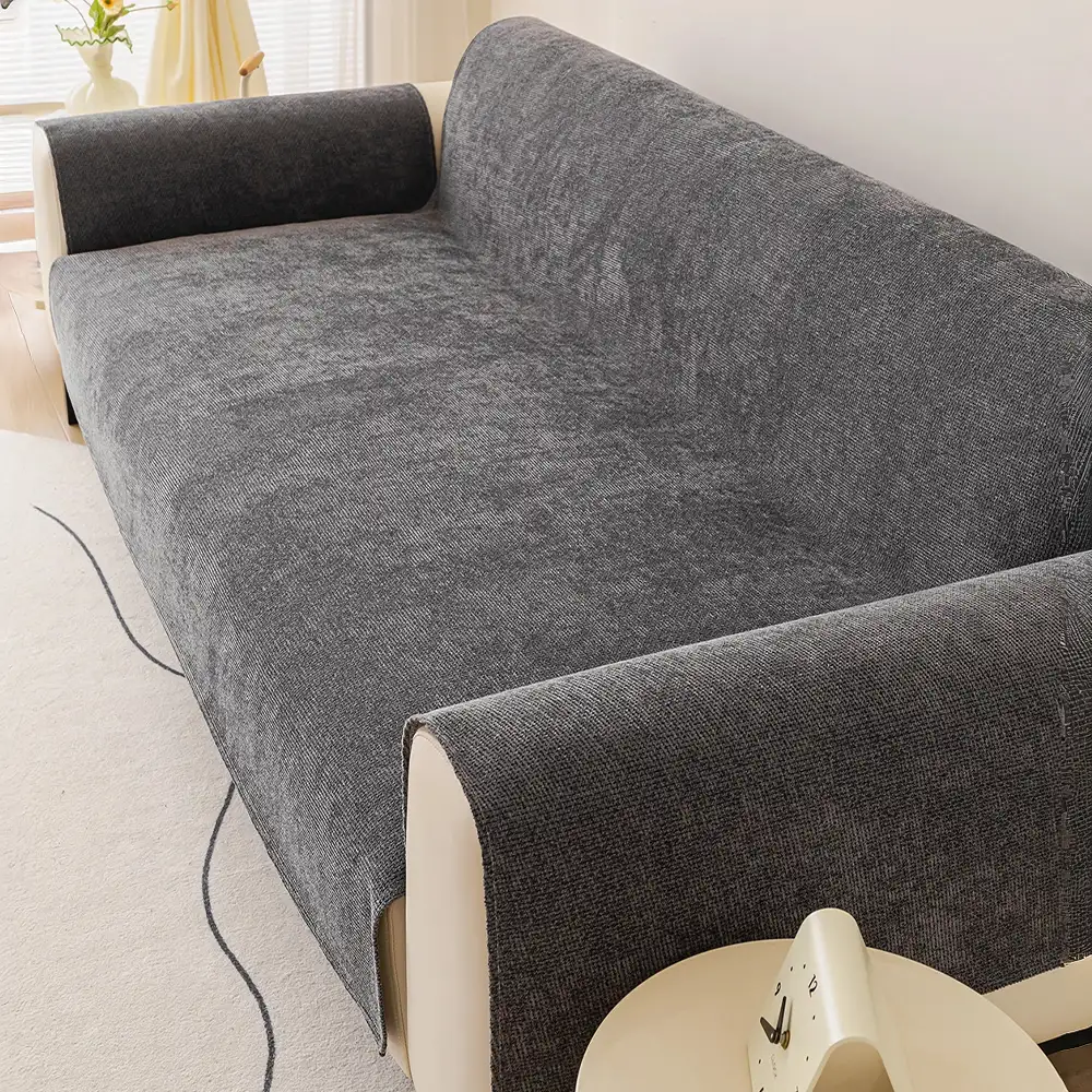 One-Piece Chenille Scratch-Resistant Durable Water-Repellent Non-Slip Couch Cover - Image 12