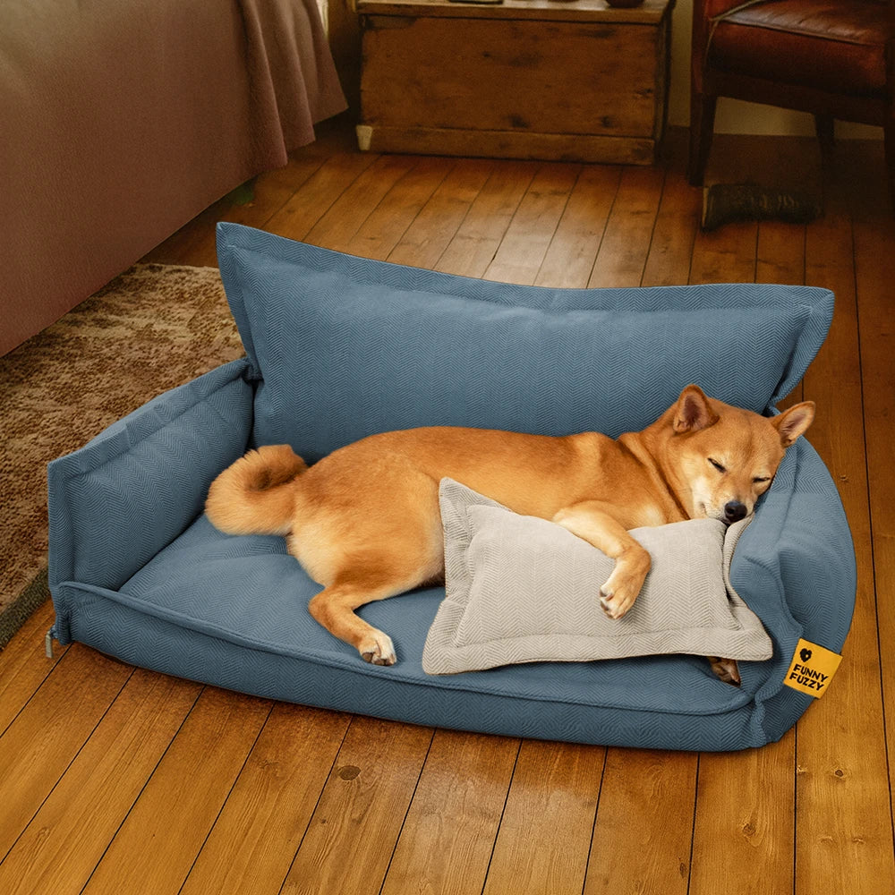 Orthopedic All-season Dual-layer Removable Dog Bed - Retro - Image 14
