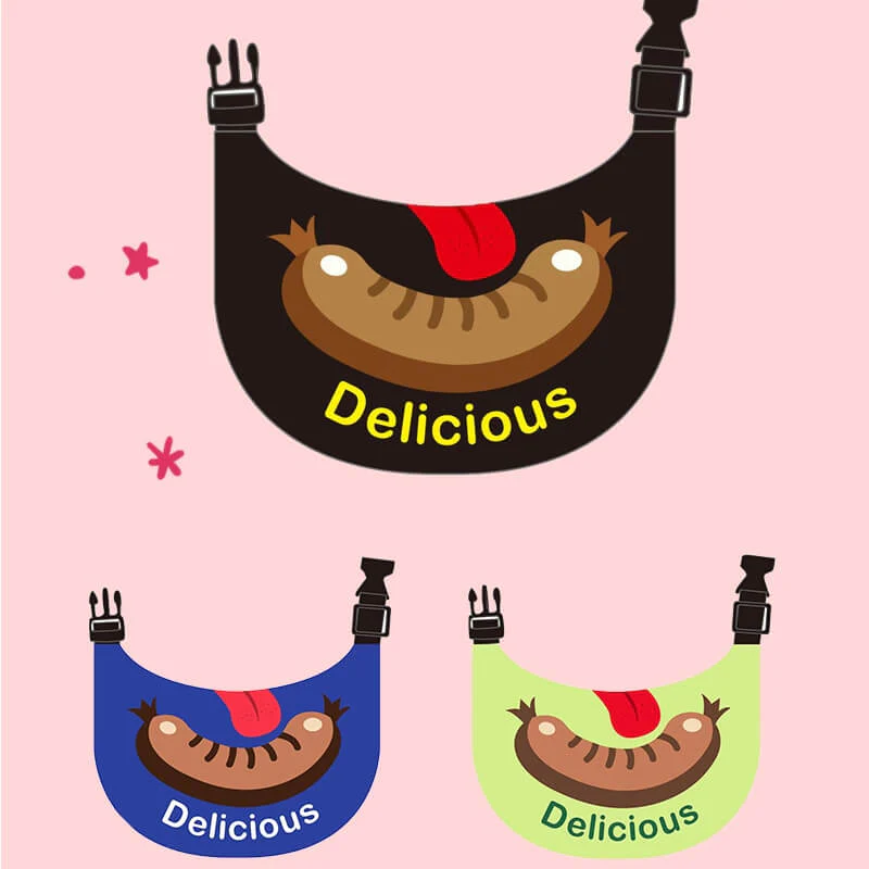 Pet Neckerchief Waterproof Cool Dog Accessories Drool Bib-Sausage - Image 14