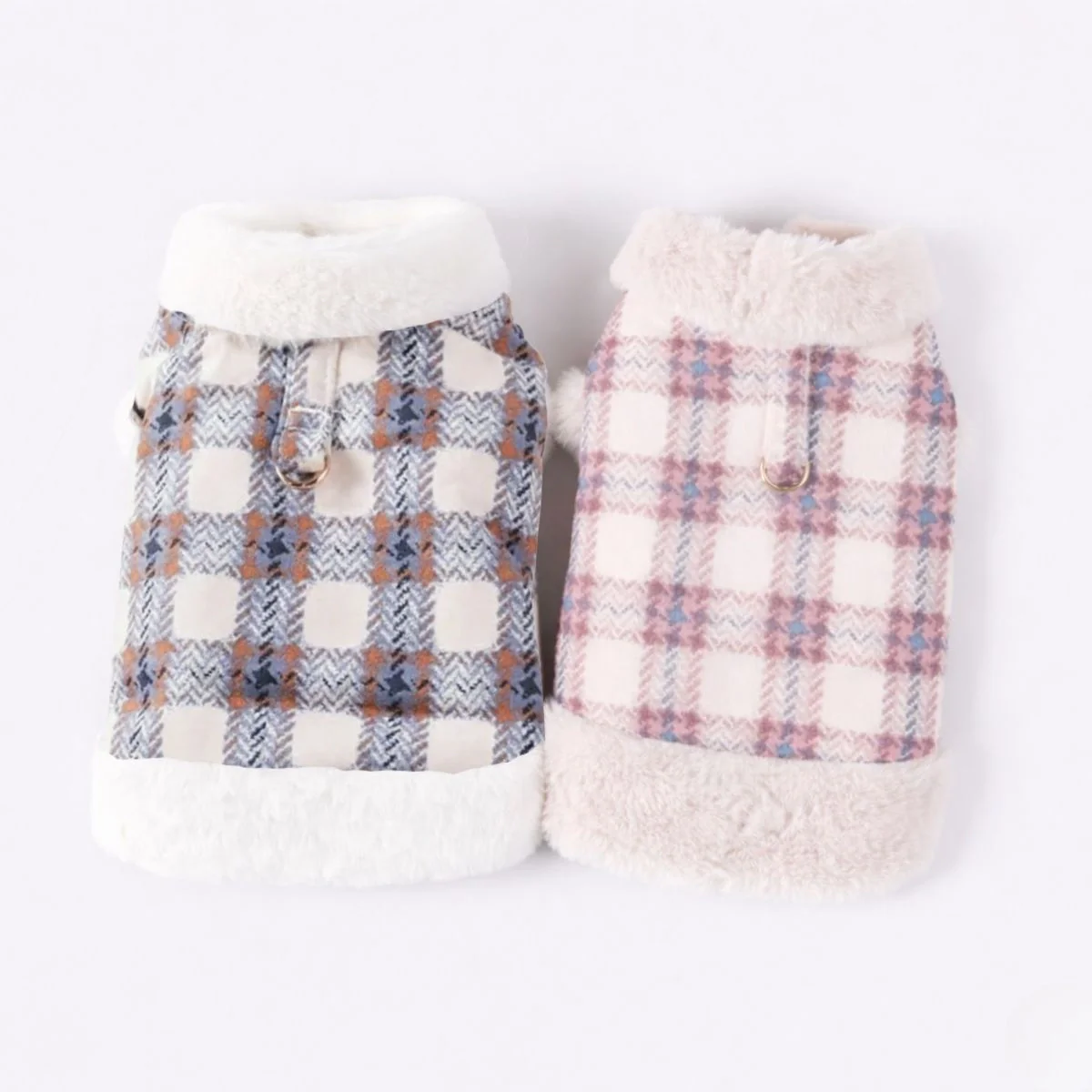 Plaid Fleece Pullover Dog Jacket - A Warm and Stylish Winter Jacket - Image 3