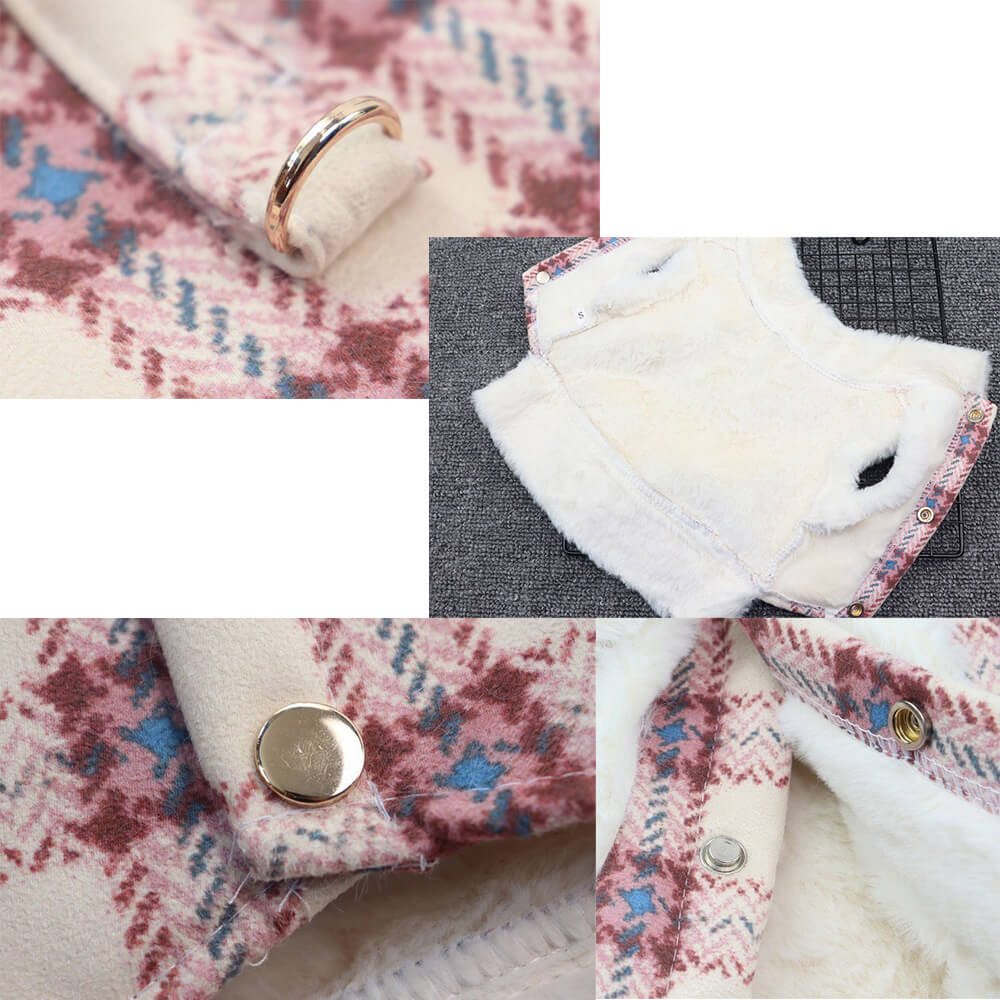 Plaid Fleece Pullover Dog Jacket - A Warm and Stylish Winter Jacket - Image 4