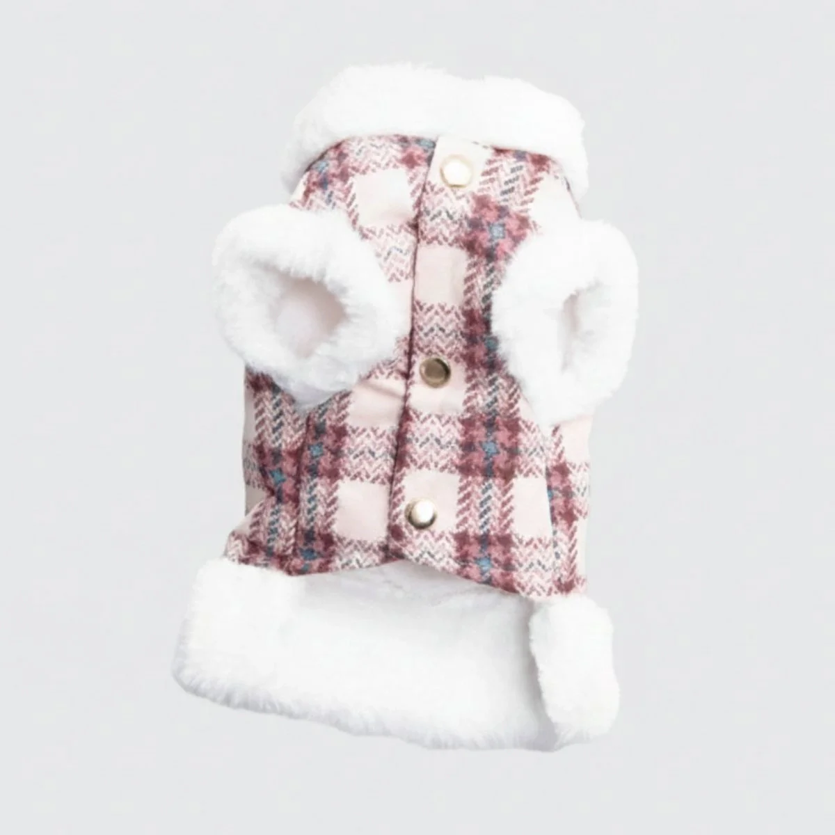 Plaid Fleece Pullover Dog Jacket - A Warm and Stylish Winter Jacket - Image 6
