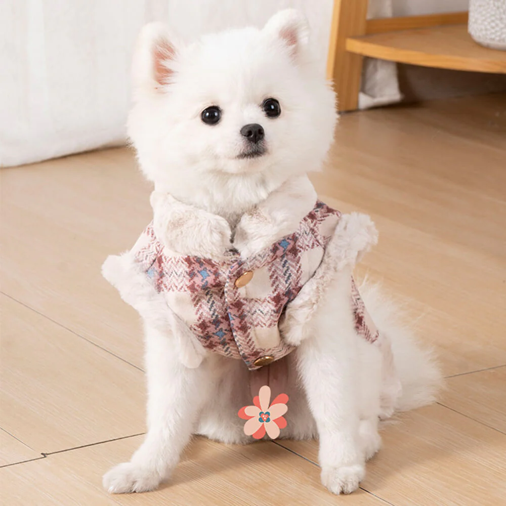 Plaid Fleece Pullover Dog Jacket - A Warm and Stylish Winter Jacket - Image 7