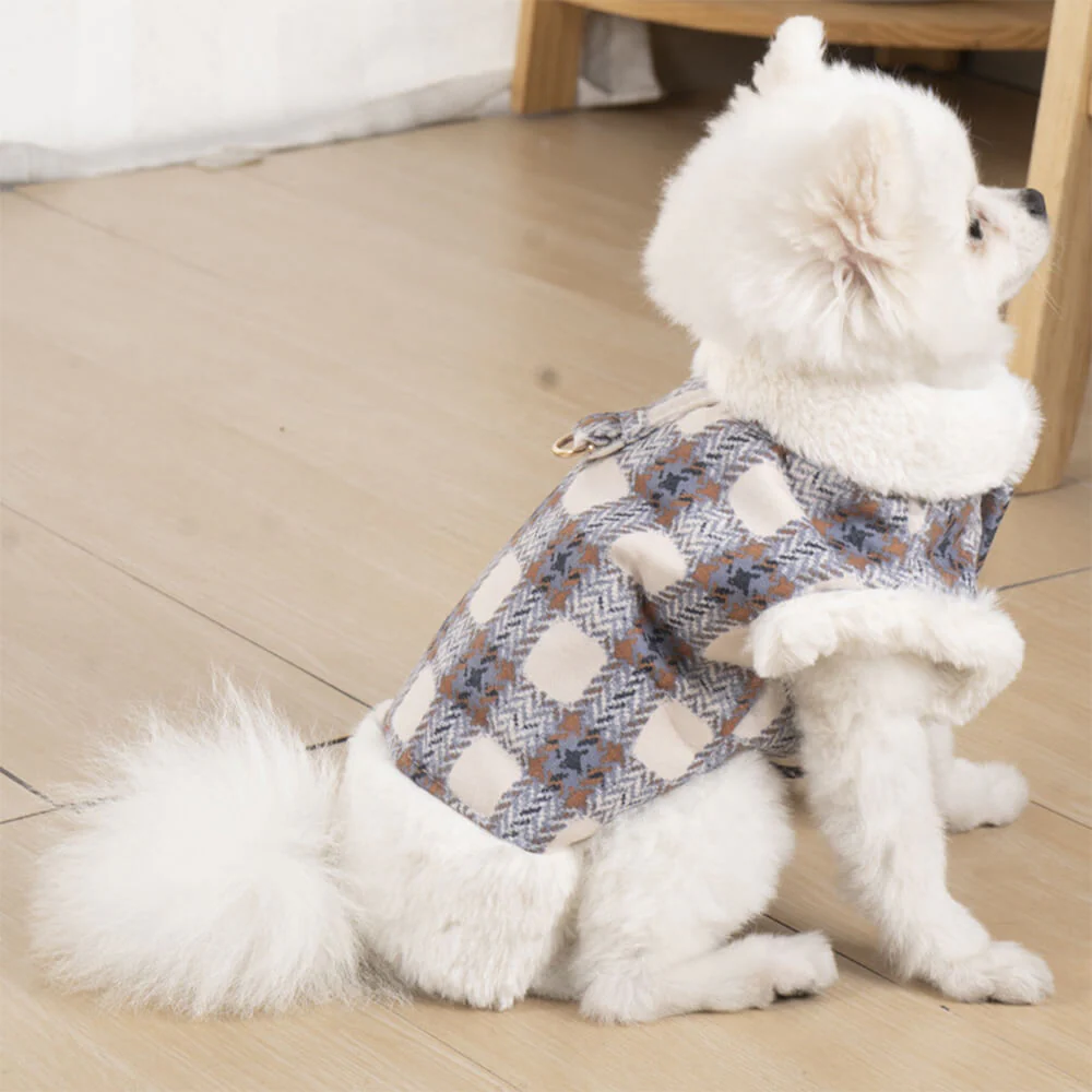 Plaid Fleece Pullover Dog Jacket - A Warm and Stylish Winter Jacket - Image 8