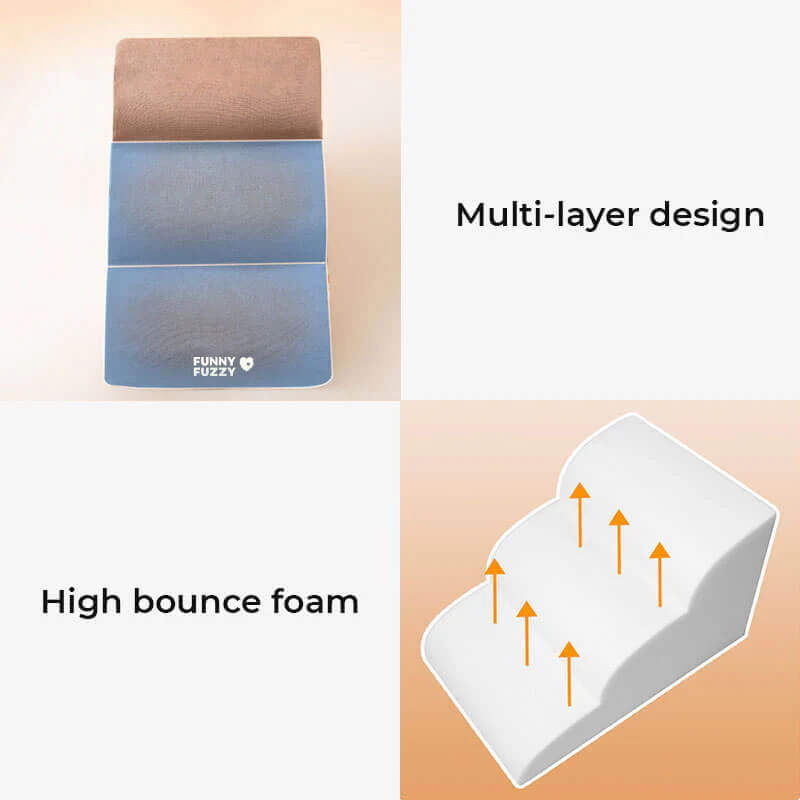 Plain Pattern Pet Climbing Ladder Removable Dog Stairs - Image 5