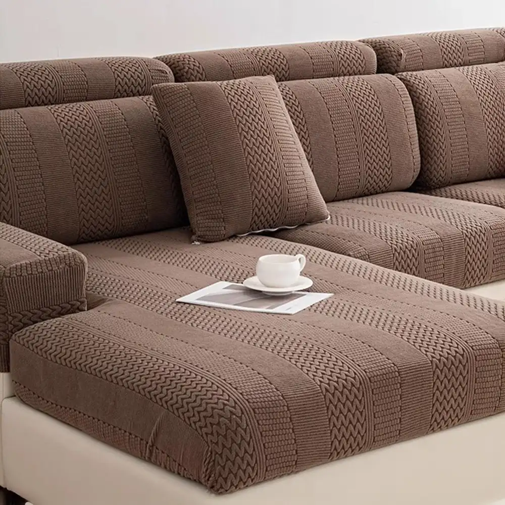 Polar Fleece Soft Antistatic Protection Sofa Stretch Full Wrap Couch Cover - Image 10