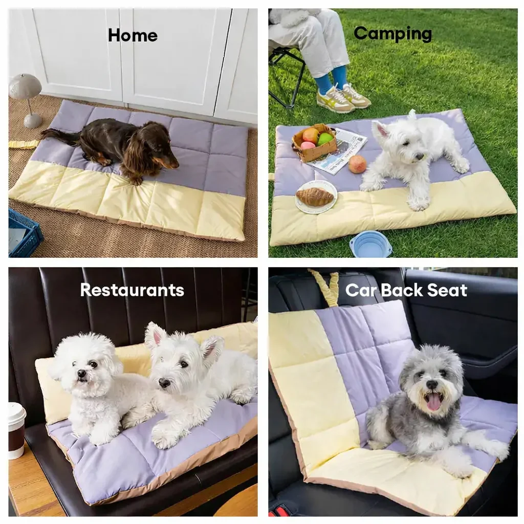 Portable Foldable Double-Sided Water-Repellent Dog Mat for Outdoor Travel & Camping - Image 8