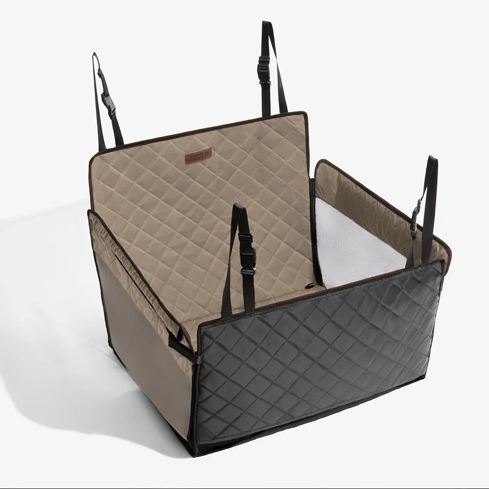 Premium Faux Leather Water-repellent Hammock Dog Car Seat Cover - RideProtector - Image 13