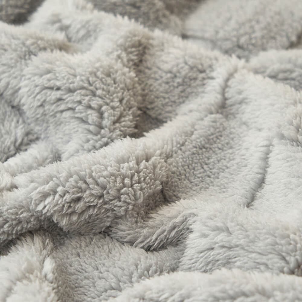 Premium Soft Checkerboard Plush Fitted Sheet Mattress Cover - Image 7